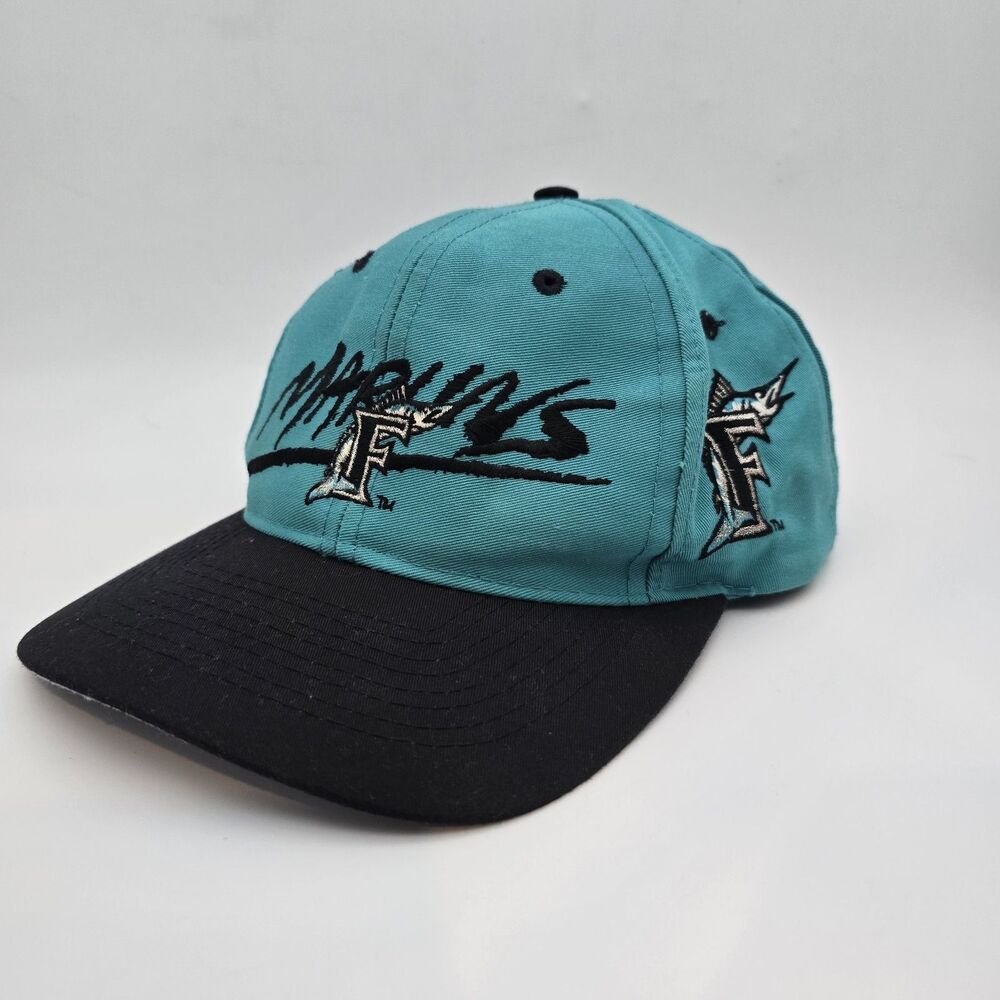 Vintage Florida Marlins Snapback Hat 90s MLB Baseball Adjustable Cap Rare